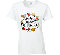 Epcot Snacking Around The World Ladies T Shirt