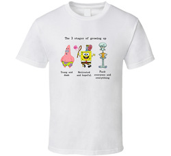 Spongebob Fan The 3 Stages Of Growing Up T Shirt Spongebob Fan The 3 Stages Of Growing Up T Shirt