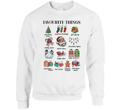 Christmas Season Favourite Things Crewneck Sweatshirt Christmas Season Favourite Things Crewneck Sweatshirt