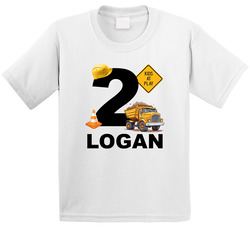 Dumptruck Fan 2nd Birthday Two With Custom Name T Shirt Dumptruck Fan 2nd Birthday Two With Custom Name T Shirt