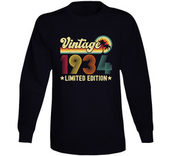 Vintage 1934 Limited Edition Long Sleeve T Shirt Vintage 1934 Limited Edition Long Sleeve T Shirt