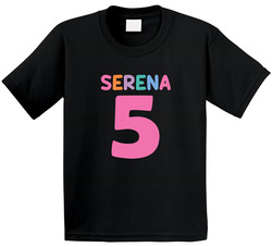 Officially A Handful 5th Birthday With Custom Name Five Years Old T Shirt Officially A Handful 5th Birthday With Custom Name Five Years Old T Shirt