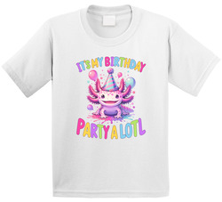 Axolotl Theme Birthday Let's Partyalotl - Pink T Shirt Axolotl Theme Birthday Let's Partyalotl - Pink T Shirt