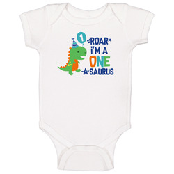 Roar I'm A One -a- Saurus 1st Birthday Baby One Piece Roar I'm A One -a- Saurus 1st Birthday Baby One Piece