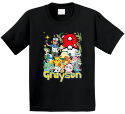 Pokemon 8th Birthday Eight With Custom Name T Shirt Pokemon 8th Birthday Eight With Custom Name T Shirt