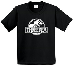 Three Rex 3rd Birthday With Name T Shirt Three Rex 3rd Birthday With Name T Shirt