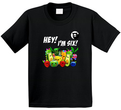Hey Bear Birthday Party I'm Six 6th Birthday T Shirt