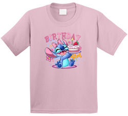 Birthday Girl Stitch Themed T Shirt