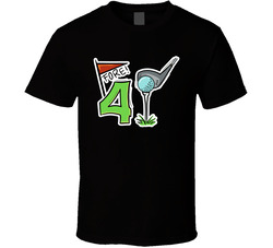 4 Tee Golf Themed 40th Birthday T Shirt