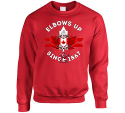Elbows Up Canada Since 1867 Crewneck Sweatshirt Elbows Up Canada Since 1867 Crewneck Sweatshirt