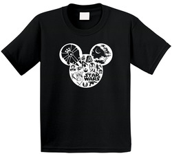 Star Wars Theme Mickey Head Disney Vacation T Shirt