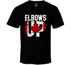 Canadian Elbows Up Maple Leaf T Shirt
