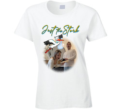 Guess Who's Having A Boy?!? Just The Stork Ladies T Shirt