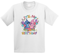 Stitch And Angel Birthday Girl T Shirt