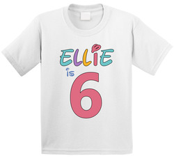 Stitch And Angel Birthday Theme - Ellie Is 6 T Shirt