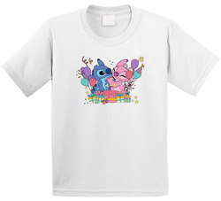 Stitch And Angel Birthday Theme T Shirt