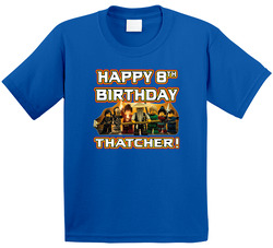 Lego Ninjago 8th Birthday Thatcher (customize Name And Age) T Shirt