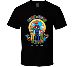 Super Daddio Best Ever Dad & Stepdad Super Mario Theme T Shirt