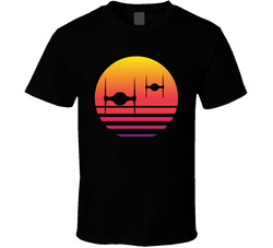 Star Wars Tie Fighter Sunset T Shirt