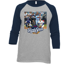 Guerrero Jr / Ohtani Game 4 Home Run World Series Raglan 3/4 Sleeve Shirt Guerrero Jr / Ohtani Game 4 Home Run World Series Raglan 3/4 Sleeve Shirt