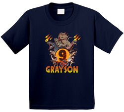 Jurassic Dinosaur 9th Birthday With Custom Name T Shirt Jurassic Dinosaur 9th Birthday With Custom Name T Shirt