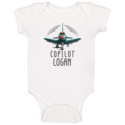Siblings Pilot & Copilot - Copilot With Custom Name Baby One Piece