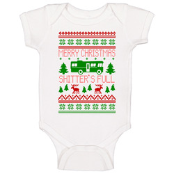 Merry Christmas Shitter's Full Christmas Vacation Baby One Piece Merry Christmas Shitter's Full Christmas Vacation Baby One Piece
