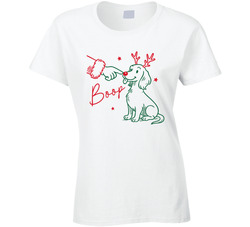 Even Santa Loves Dogs Boop Ladies T Shirt Even Santa Loves Dogs Boop Ladies T Shirt