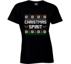 Couple Christmas Sweater - Christmas Spirit Ladies T Shirt Couple Christmas Sweater - Christmas Spirit Ladies T Shirt
