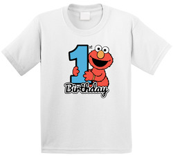 1st Birthday Elmo Sesame Street Theme T Shirt 1st Birthday Elmo Sesame Street Theme T Shirt