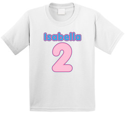 Isabella 2nd Birthday Jersey Style T Shirt Isabella 2nd Birthday Jersey Style T Shirt