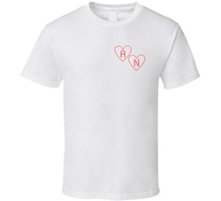 Love Hearts With Initials T Shirt Love Hearts With Initials T Shirt
