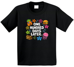 Spongebob Themed 100 Days Later T Shirt Spongebob Themed 100 Days Later T Shirt