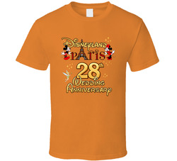 Disneyland Paris 28th Wedding Anniversary T Shirt Disneyland Paris 28th Wedding Anniversary T Shirt