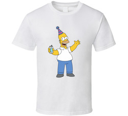 The Simpsons Theme Birthday - Homer T Shirt The Simpsons Theme Birthday - Homer T Shirt
