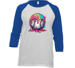 Baseball Drip Raglan 3/4 Sleeve Shirt Baseball Drip Raglan 3/4 Sleeve Shirt