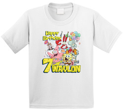 Spongebob Squarepants Birthday - With Custom Name And Age T Shirt Spongebob Squarepants Birthday - With Custom Name And Age T Shirt