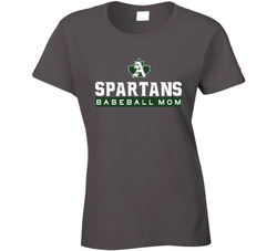 Spartans Baseball Mom Ladies T Shirt Spartans Baseball Mom Ladies T Shirt