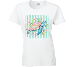Spring Turtle Ladies T Shirt