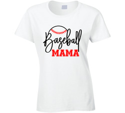 Baseball Mama Ladies T Shirt
