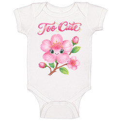 Too Cute Cherry Blossom Themed Baby One Piece