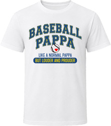 Baseball Pappa with Custom Name & Number T Shirt