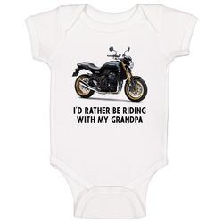 I'd Rather Be Riding with my Grandpa Motorcycle Themed Baby One Piece I'd Rather Be Riding with my Grandpa Motorcycle Themed Baby One Piece