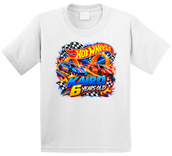 Kairo's 6th Birthday Hot Wheels Theme T Shirt