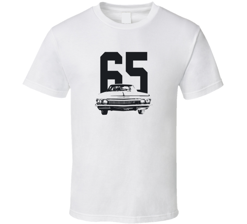 1965 Biscayne Grill View With Year Light Color T Shirt
