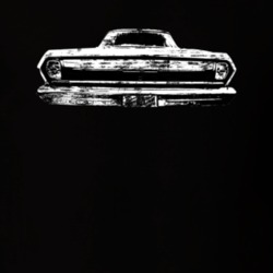 63 Chevy Nova Back View Distressed Black T Shirt