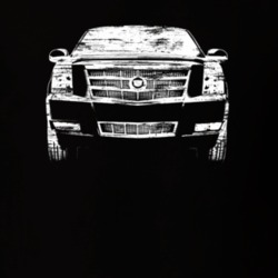 Escalade Grill Distressed Black T Shirt