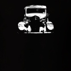 1937 Plymouth Truck Black Distressed T Shirt