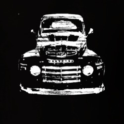 1950 Mercury Truck Distressed Black T Shirt