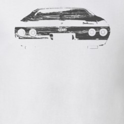 1972 Chevelle SS Rear View Distressed White T Shirt